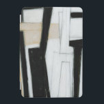 Capa Para iPad Mini Abstrato preto e branco<br><div class="desc">Norman Wyatt criou esta sutil pintura de abstrato branco e preto. O branco da peça faz o preto se destacar mais do que o normal,  e as linhas grossas dão ao trabalho um sentimento agitado. Compre um agora!</div>