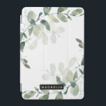 Capa Para iPad Mini Chic Eucalyptus Monograma<br><div class="desc">Personalize este design de verde de eucalipto de aquarela com o seu nome.</div>