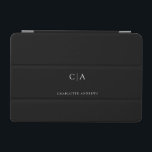 Capa Para iPad Mini Cobrir iPad monograma simples e elegante<br><div class="desc">Ipad monograma moderno,  simples,  elegante,  preto. Basta editar seu produto em alguns minutos. Você pode alterar a fonte/tamanho/cor e a posição usando "mais personalização".</div>