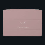 Capa Para iPad Mini Cobrir iPad monograma simples e elegante<br><div class="desc">Ipad moderno,  simples,  elegante monograma,  castanho. Basta editar seu produto em alguns minutos. Você pode alterar a fonte/tamanho/cor e a posição usando "mais personalização".</div>