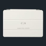 Capa Para iPad Mini Cobrir iPad monograma simples e elegante<br><div class="desc">Ipad monograma moderno,  simples,  elegante,  claro. Basta editar seu produto em alguns minutos. Você pode alterar a fonte/tamanho/cor e a posição usando "mais personalização".</div>