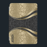 Capa Para iPad Mini Damascos Florais Elegantes Pretos E Dourados<br><div class="desc">Padrão elegante de damascos florais preto e dourado vintage. Monograma personalizado Se precisar de ajuda para personalizar qualquer um dos meus designs,  entre em contato com o designer do ArtOnWear. Formatação de texto livre com ajuda ao vivo disponível por solicitação.</div>