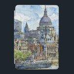 Capa Para iPad Mini Destinos | Watercolor River Thames Waterfront<br><div class="desc">Descubra o maravilhoso trabalho de arte projetado pela talentosa Melissa Wang. Sua trabalho de arte é muito visual e vibrante. Você pode se imaginar dentro dos obrigados da cidade para sua transparência. Com a estrutura do prédio sendo gótica, romana e moderna poderia realmente estar em qualquer lugar. Pensamos que é...</div>