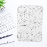 Capa Para iPad Mini Floral Minimalista Preto-e-Branco<br><div class="desc">Aprecie-a com o nosso Cobrir Poppy Wildflower iPad Mini - um presente pensativo do Dia de Graduação que combina elegância e proteção para as suas necessidades tecnológicas!</div>