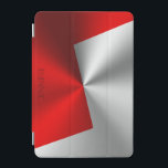 Capa Para iPad Mini Fundo de aparência metálica vermelha e prateada<br><div class="desc">Fundo geométrico vermelho e prateado,  aspecto metálico com fundo personalizável.</div>
