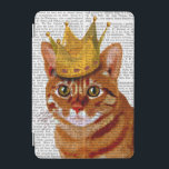 Capa Para iPad Mini Ginger Cat com Crown Portrai<br><div class="desc">Pets</div>