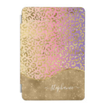 Glam-Leopardo Dourado, Rosa-Roxo, Ombro, Personali