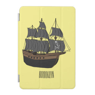 Capa Para iPad Mini Ilustração de desenho animado de navio pirata