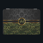 Capa Para iPad Mini Leopardo Verde e Damasco Negro<br><div class="desc">capa de ipad - ⭐ este produto é 100% personalizável. *****Clique no BOTÃO PERSONALIZAR para adicionar, excluir, mover, redimensionar, mudar ao redor, girar, etc... qualquer dos gráficos ou textos ou use as caixas de preenchimento. ⭐ 99% dos meus designs na minha loja são feitos em camadas. Isso facilita o redimensionamento...</div>