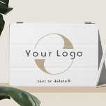 Capa Para iPad Mini Logotipo comercial na empresa Clean white, Profess<br><div class="desc">Logotipo personalizado na capa de ipad mínima limpa. Adicione seu logotipo e texto.</div>