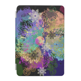 Capa Para iPad Mini Mandala colorida de renda geométrica