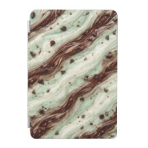 Mint Chocolate Chip Milkshake Marble Design