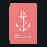 Capa Para iPad Mini Monograma de Âncora do Coral Vintage<br><div class="desc">Coloque a vela em estilo com este estojo iPad de ancoragem náutica, com um design marítimo eterno perfeito para amantes e marítimos do oceano. Personalize-o com o seu nome ou as iniciais do monograma para um toque personalizado! O clássico motivo de âncora, aliado a uma estética rústica e vintage, faz...</div>