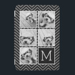 Capa Para iPad Mini Monograma de Colagem de Fotos do Instagram Branco<br><div class="desc">O plano de fundo inclui um padrão de canal opcional - Use cinco fotos quadradas para criar um presente exclusivo e pessoal. Ou você pode ficar com o filhote hipster e fazer uma moda. Se precisar ajustar as fotos,  clique na ferramenta personalizar para fazer alterações.</div>