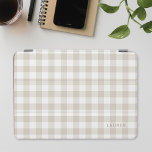 Capa Para iPad Mini Monograma de controlo de bovinos de viveiro<br><div class="desc">Cobrir inteligente iPad concebido por personalização,  com xadrez de búfalo bege/padrão de gingham/check com nome/monograma personalizado.</div>