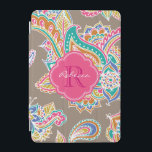 Capa Para iPad Mini Monograma Personalizado de Paisley Bohemian<br><div class="desc">Adicione um toque de encanto de vassoura ao seu dispositivo com este estojo de iPad paisley colorido desenhado à mão! Apresentando um intrincado padrão paisley boêmico artístico, este caso traz um olhar vibrante e na moda para o seu tablet. Personalize-o com o seu nome ou as iniciais do monograma para...</div>