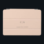 Capa Para iPad Mini Monograma simples e elegante<br><div class="desc">Ipad monograma moderno,  simples,  elegante,  leve. Basta editar seu produto em alguns minutos. Você pode alterar a fonte/tamanho/cor e a posição usando "mais personalização".</div>