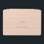 Capa Para iPad Mini Monograma simples e elegante<br><div class="desc">Ipad monograma moderno,  simples,  elegante,  leve. Basta editar seu produto em alguns minutos. Você pode alterar a fonte/tamanho/cor e a posição usando "mais personalização".</div>