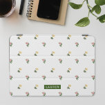Capa Para iPad Mini Nome Personalizado Floral da Vintage<br><div class="desc">Cobrir inteligente iPad projetado por personalização,  com padrão floral vintage com nome/monograma personalizado.</div>