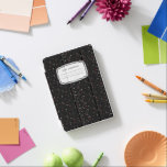 Capa Para iPad Mini Notebook da Escola Retroativa | Terrazzo Monograma<br><div class="desc">Cobrir clássico preto e branco "notebook escolar" com seu nome! Adicione seu texto personalizado a este design usando as caixas "Editar este modelo design" no lado direito do item, ou clique no botão azul "Personalizar" para organizar o texto, alterar as fontes e cores e também adicionar informações ou imagens adicionais...</div>