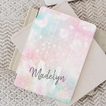 Capa Para iPad Mini Padrão de registro Bonito de brilho rosa<br><div class="desc">Personalize facilmente este padrão bonito de brilho do boque rosa com seu nome personalizado e/ou monograma.</div>