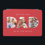 Capa Para iPad Mini Pai foto moderna tipografia<br><div class="desc">Pai multifotografia,  presente infantil da tipografia moderna. Dia de os pais ideal,  presente de aniversário ou natal. As cores podem ser alteradas.</div>