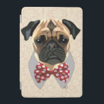 Capa Para iPad Mini Pug com Arco vermelho e branco<br><div class="desc">Pets</div>