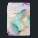 Capa Para iPad Mini Tinta de mármore de Pastel abstrato com brilho<br><div class="desc">Imagem de textura colorida de mármore líquido com acentos de brilho.</div>