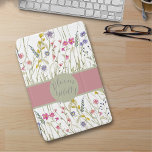 Capa Para iPad Mini Watercolor Wildflower Bloom<br><div class="desc">Um design floral de flor silvestre de cor silvestre divertido e alegre. Este design é giro e apresenta cores rosa cor-de-rosa e sábio junto com os primavera. O texto é personalizável!</div>