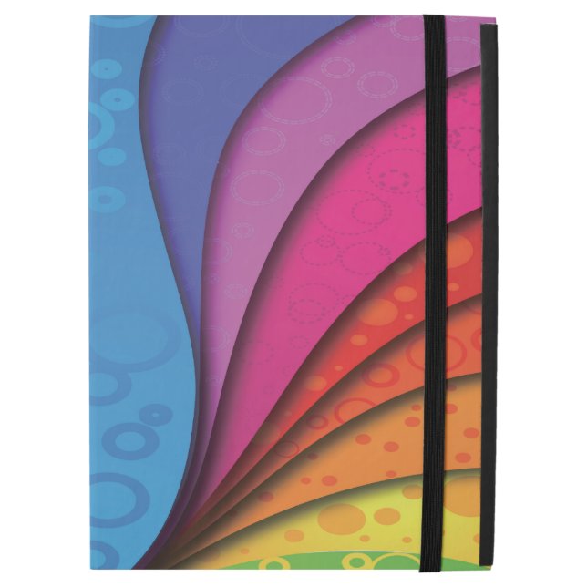 Capa Para iPad Pro 12.9" Bubble Rainbow (Frente Fechada)