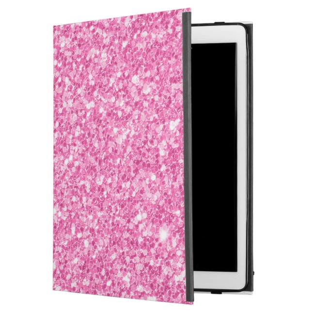 Capa Para iPad Pro 12.9" Fundo da Brilhante Cintilante Rosa (Frente)
