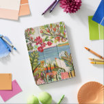 Capa Para iPad Pro Aves no Jardim<br><div class="desc">Pássaros no Jardim II por Karen Fields. Possui um pássaro cercado por flores coloridas e verde.</div>
