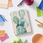 Capa Para iPad Pro Cactus no Coral<br><div class="desc">"Cactus on Coral II" por Grace Popp. Possui um cacto com fundo suave.</div>