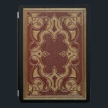 Capa Para iPad Pro Cobrir de Livro Ornamental Vintage Gilt<br><div class="desc">Livro histórico francês design de ca. 1908, com designs ornamentosas douradas em couro ferrugem. Nota: Efeitos esculpidos, gravados, gravados e dimensionais, aspecto em camadas, envelhecido ou corroído, texturas e sombras obtidas digitalmente. O produto tem uma superfície lisa e a textura do couro é simulada. A cor de fundo é editável....</div>