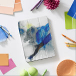 Capa Para iPad Pro Ephemeral - Azul e Cinza<br><div class="desc">Ephemeral I de Sisa Jasper. Design abstrato tipo "Smokey" feito em cinza e blues profundos.</div>