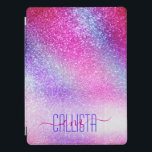Capa Para iPad Pro Glitter da Nebulosa Púrpura Majestosa Rosa<br><div class="desc">Esta impressão majestosa e feminina é perfeita para a menina. Ele apresenta brilho fino, branco, cor-de-rosa-néon-cinza, roxo e azul inspirado pelas luzes aurora. É bonito, chique, moderno e moderno. ***NOTA DE DESIGN IMPORTANTE: Para qualquer solicitação de design personalizada, como produtos correspondentes, alterações de cor, mudanças de posicionamento ou qualquer outra...</div>