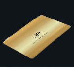 Capa Para iPad Pro Moderno Elegante de Modelo Dourado e Fragmento Mon<br><div class="desc">Cobrir Dourado Elegante moderno de tendências iPad Pro,  capas de ipad e Cobrir,  Faux,  monogramados.</div>