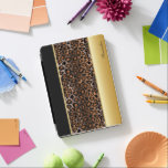 Capa Para iPad Pro Ouro, impressão animal preto de Jaguar<br><div class="desc">Capa de ipad. Impressão animal do jaguar elegante na cor do ouro pronta para que você personalize. o ⭐ este produto é 100% customizável. Os gráficos e/ou o texto podem ser adicionados, suprimido, movido, resized, mudado ao redor, girado, etc… 99% de meu design em minha loja são feitos nas camadas....</div>