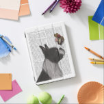 Capa Para iPad Pro Sorvete de Boston Terrier<br><div class="desc">Sorvete de Boston Terrier pela FabFunky. Apresenta um sorvete de equilíbrio "Boston Terrier" no nariz contra o fundo de uma página de livro. | 191979D</div>