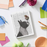 Capa Para iPad Pro Sorvete de Boston Terrier<br><div class="desc">Sorvete de Boston Terrier pela FabFunky. Apresenta um sorvete de equilíbrio "Boston Terrier" no nariz contra o fundo de uma página de livro. | 191979D</div>