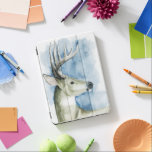 Capa Para iPad Pro Traço de Vantagem - Cor da Água<br><div class="desc">Maravilha II de Grace Popp. Apresenta um belo emblema de aquarela com um fundo azul macio.</div>