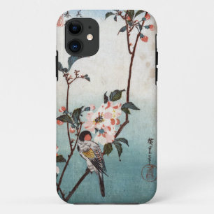 Capa Para iPhone 11 八重桜に鳥, flor de cerejeira do 広重 & pá