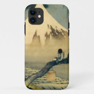 Capa Para iPhone 11 富士と少年, 北斎 Monte Fuji e menino, Hokus