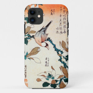 Capa Para iPhone 11 文鳥とコブシ, pardal de Java do 北斎 e Kob