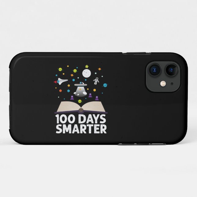 Capa Para iPhone 11 100º Dia da Escola 100 Dias Mais Inteligente Espaç (Verso (horizontal))