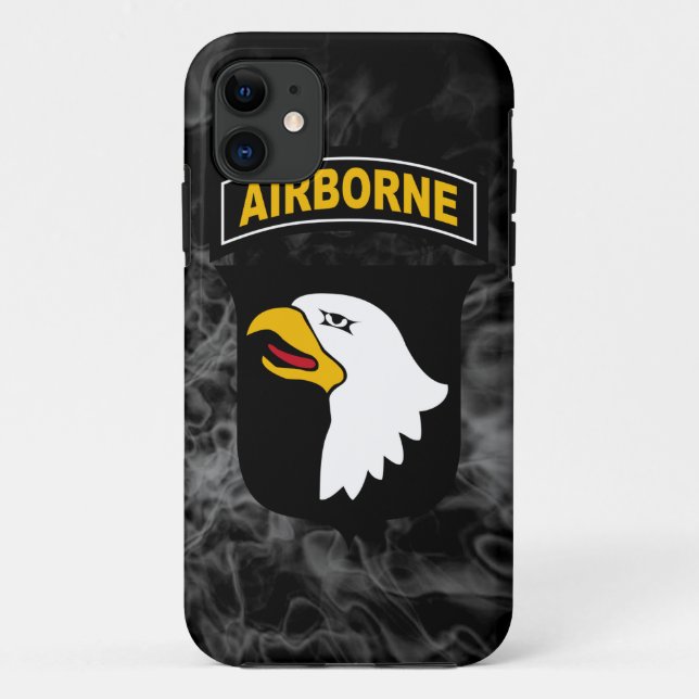 Capa Para iPhone 11 101st "Fumo de Eagles gritando" da divisão (Verso)