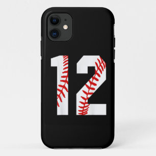 Capa Para iPhone 11 12 Birthday Baseball Grande Número Doze