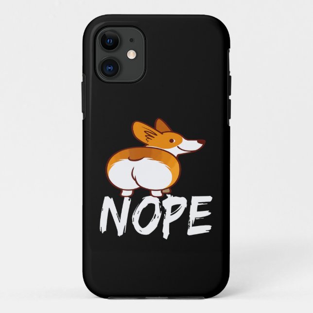 Capa Para iPhone 11 18 Não Corgi (Verso)