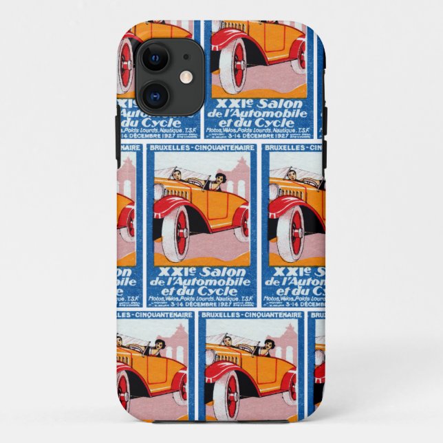 Capa Para iPhone 11 1927 Exposição Automotiva Bruxelas (Verso)