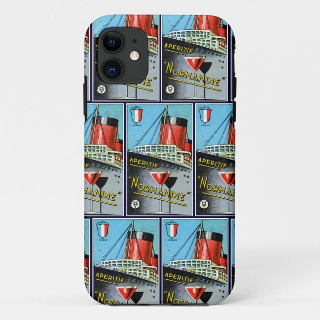 Capa Para iPhone 11 1930 Apertif Normandie Francesa (Verso)